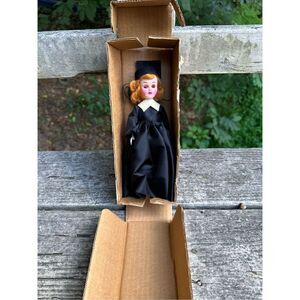 Vintage Blue Bonnet Graduate Doll Margarine Graduation Doll 8” With box